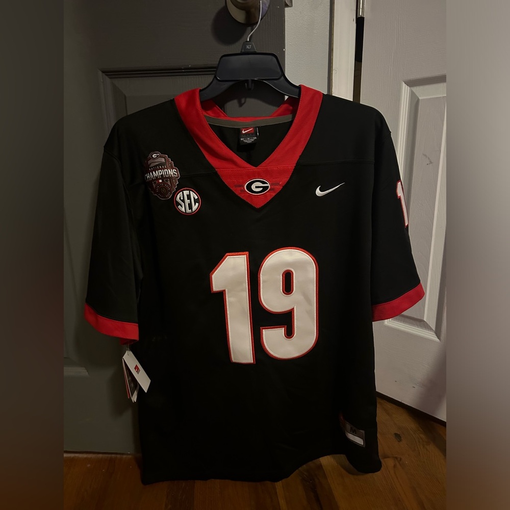 #19 GA Bulldawgs Brock Bowers Jersey alternate black colorway